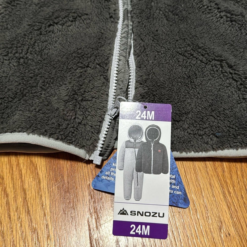 Snozu Boys' Fleece Jacket & Snowsuit 2 Piece, Gray